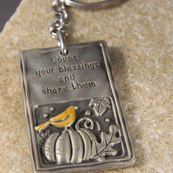 Count Your Blessings and Share Them Keychain